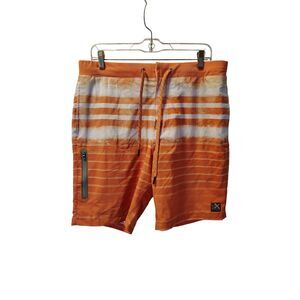 ZeroXposure Men's Medium Orange and White Trunks